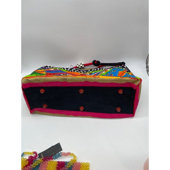 Laurel Burch Large pool or beach bag Weekend Travel Birds From Rainbow Forest - Picture 6 of 6